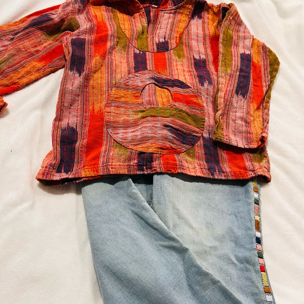 Bohemian-style baja hoodie